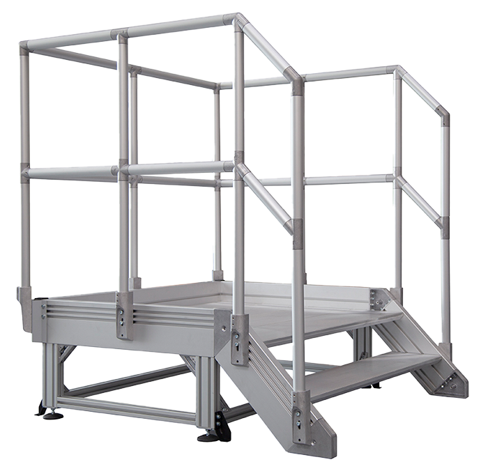 Clamping system for working platforms