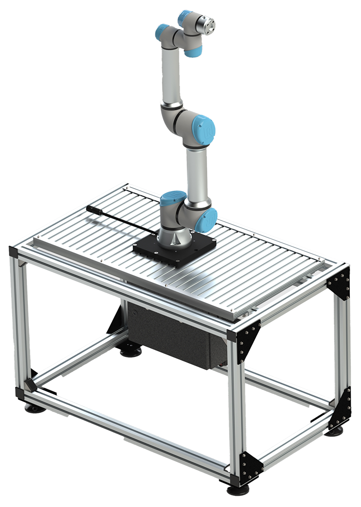 Static robot table made from aluminum profiles
