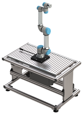 Static robot table made from aluminum profiles