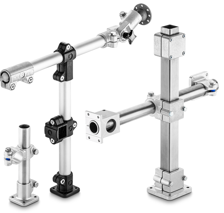 Various tube and clamp connectors