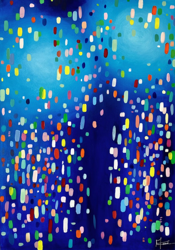 Colorful Rain (100 x 70 x 4 cm)