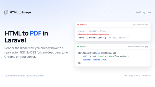 dompdf Alternatives: HTML to PDF in Laravel Without a Headless Browser