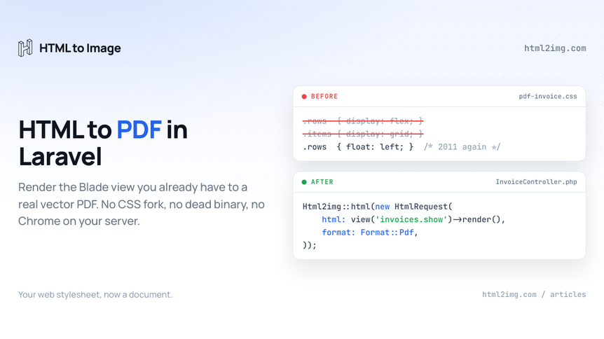 dompdf Alternatives: HTML to PDF in Laravel Without a Headless Browser