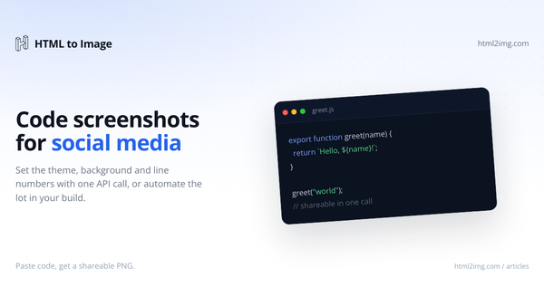 How to create a code screenshot for social media