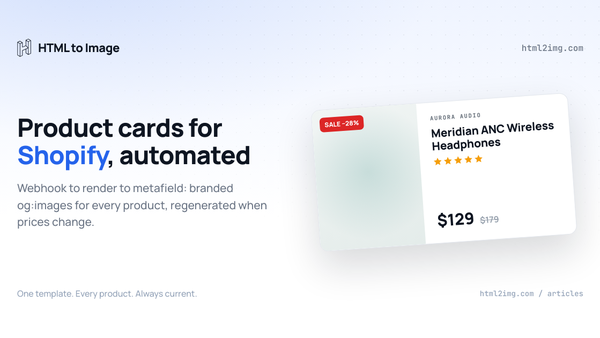 Automating Product Card Images for Shopify Stores