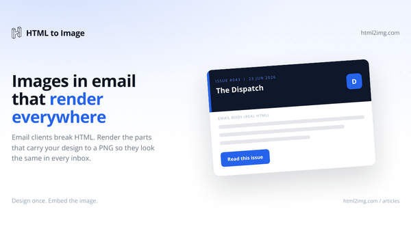 Images in email that render everywhere