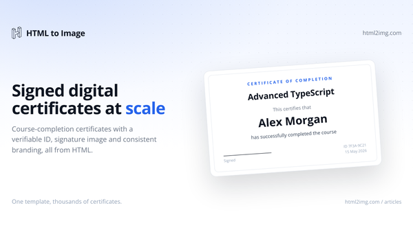 How to Generate Signed Digital Certificates at Scale