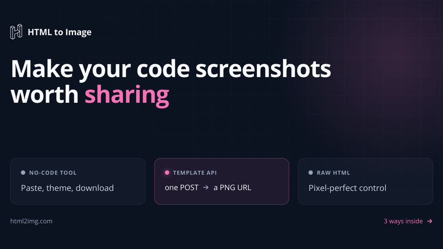 How to create a code screenshot for social media