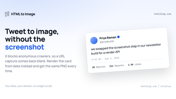 How to Turn a Tweet Into an Image (Without Screenshotting X)