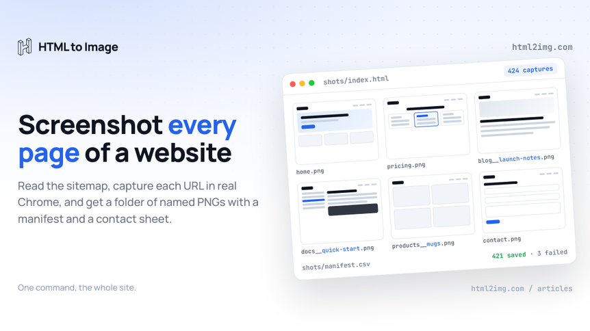 How to Screenshot Every Page of a Website in Bulk