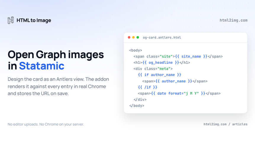Open Graph Images in Statamic: From Meta Tags to Automatic Generation