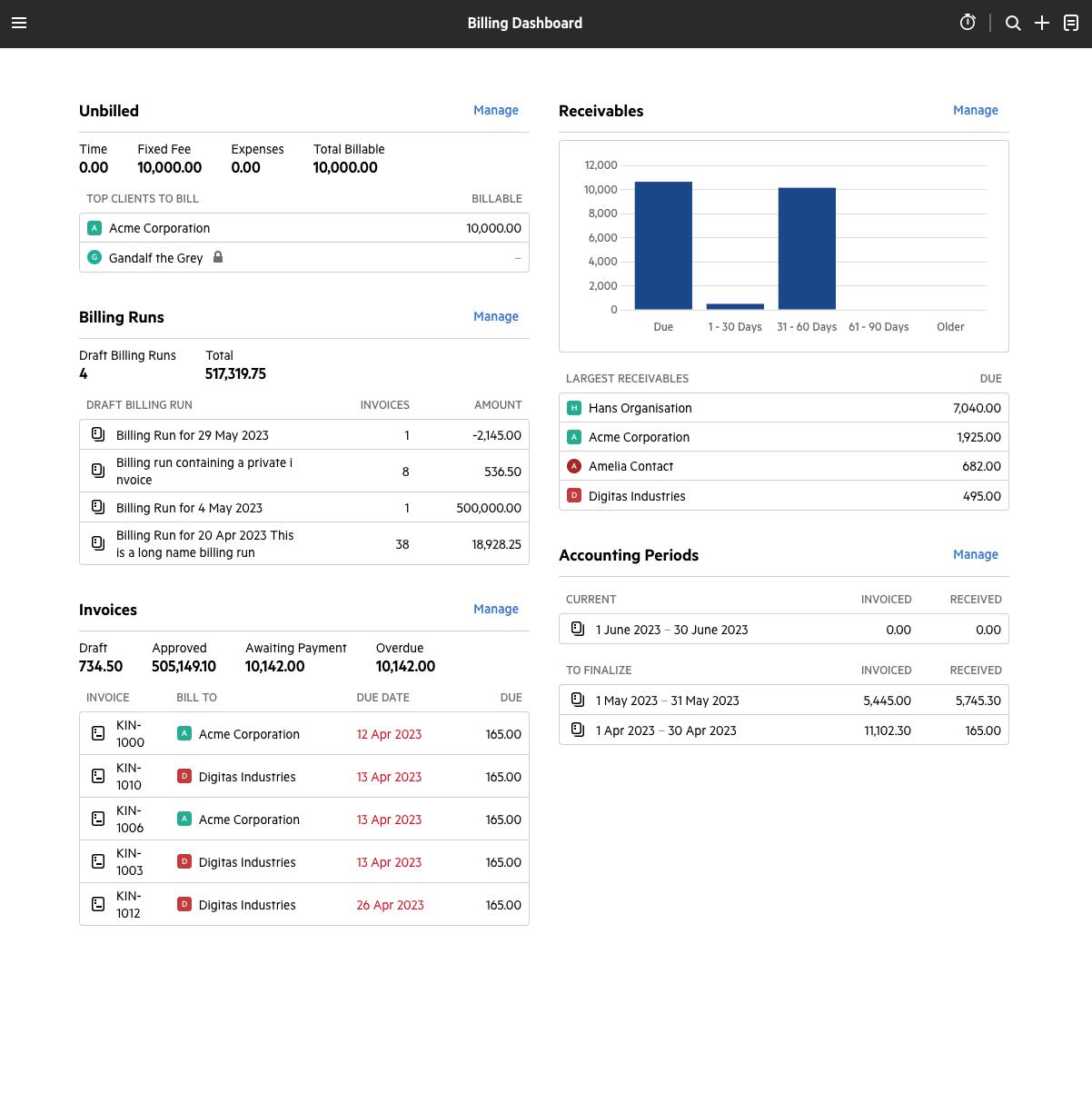 Billing Dashboard
