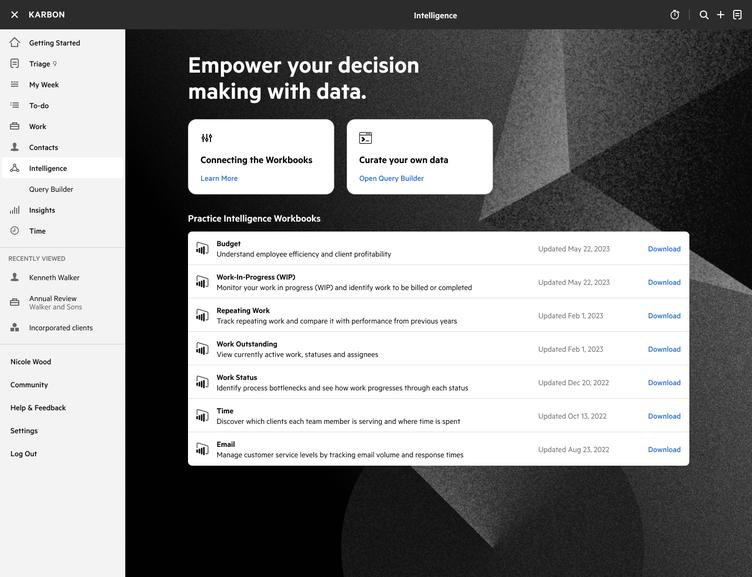 KPI Workbooks in Karbon