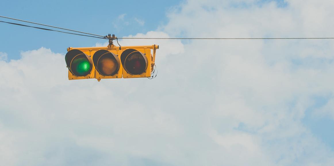 A set of traffic lights