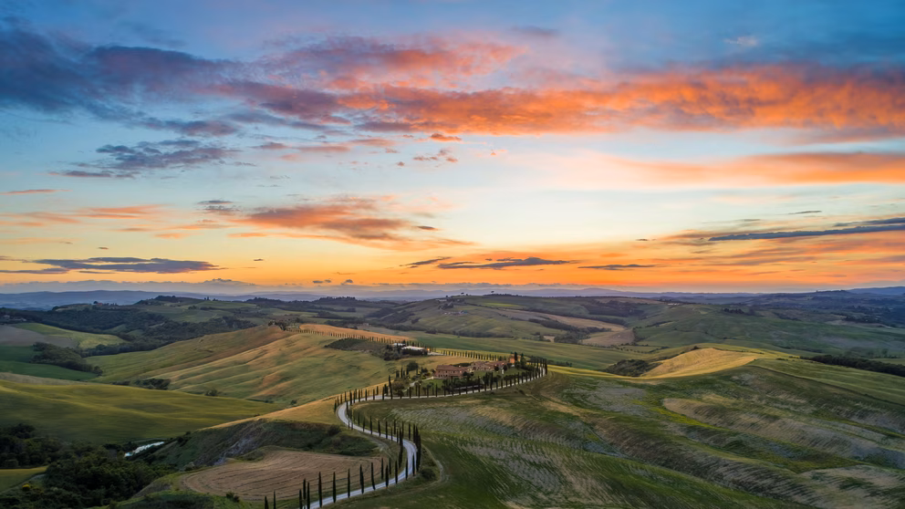 A beautiful horizon during sunset.