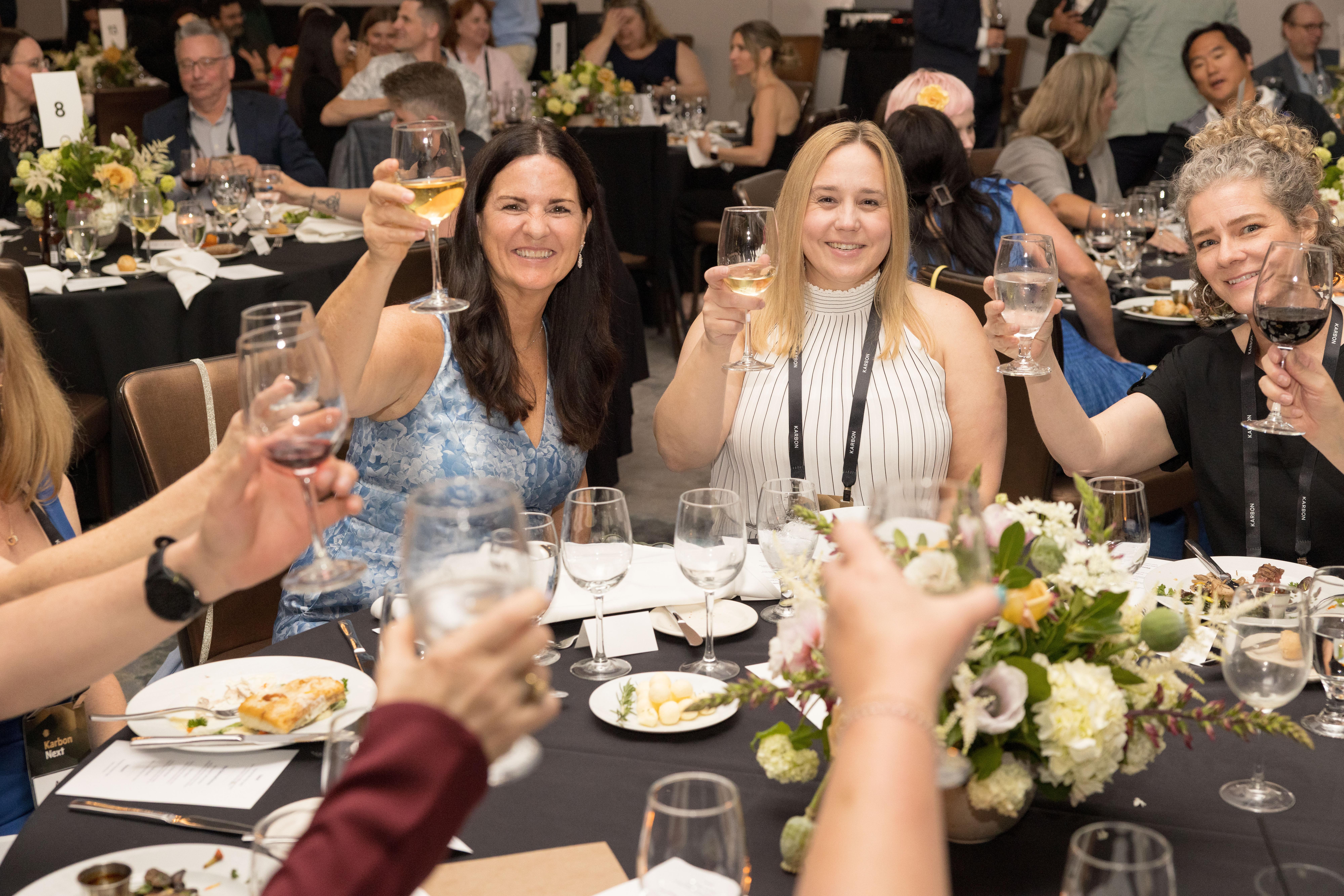 Mary Delaney raises a toast with Karbon Next attendees