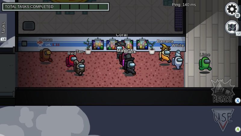 Screenshot of the mobile game Among Us
