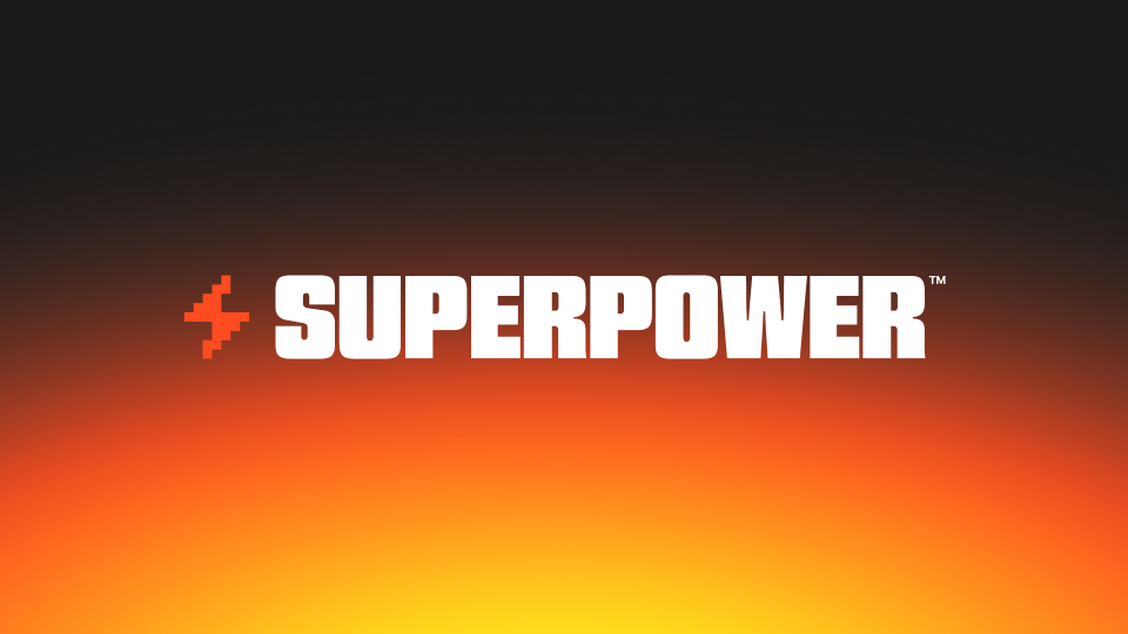 White "SUPERPOWER" logo.