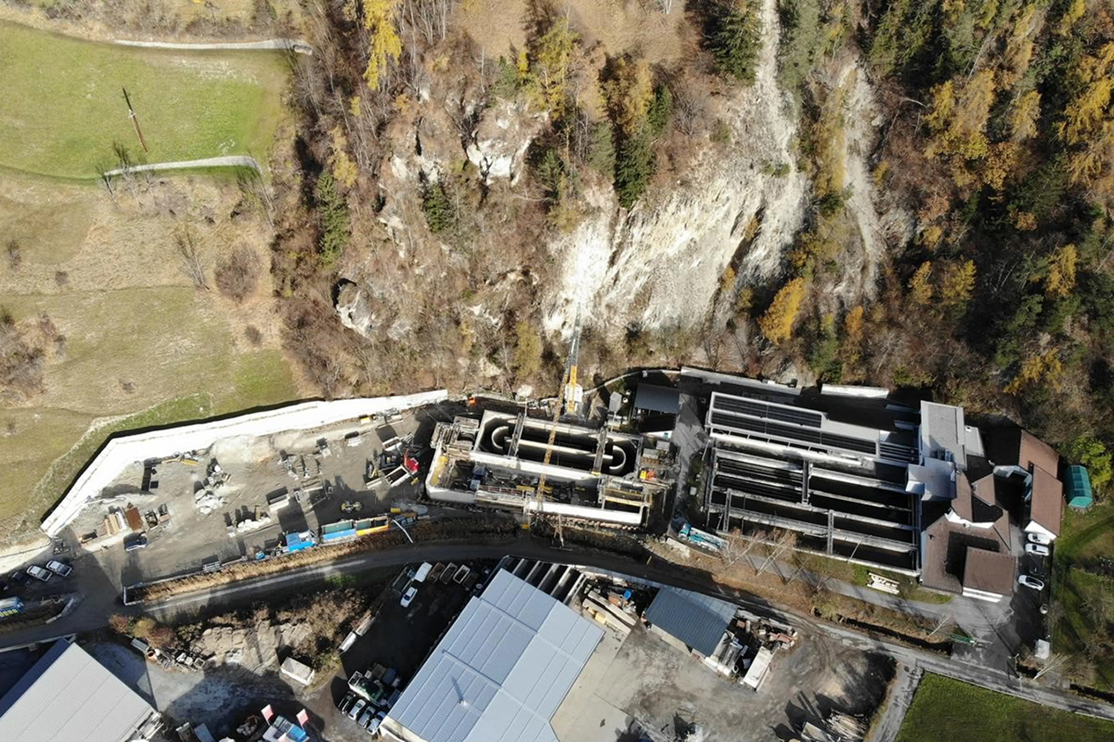Kläranlage Prutz von oben