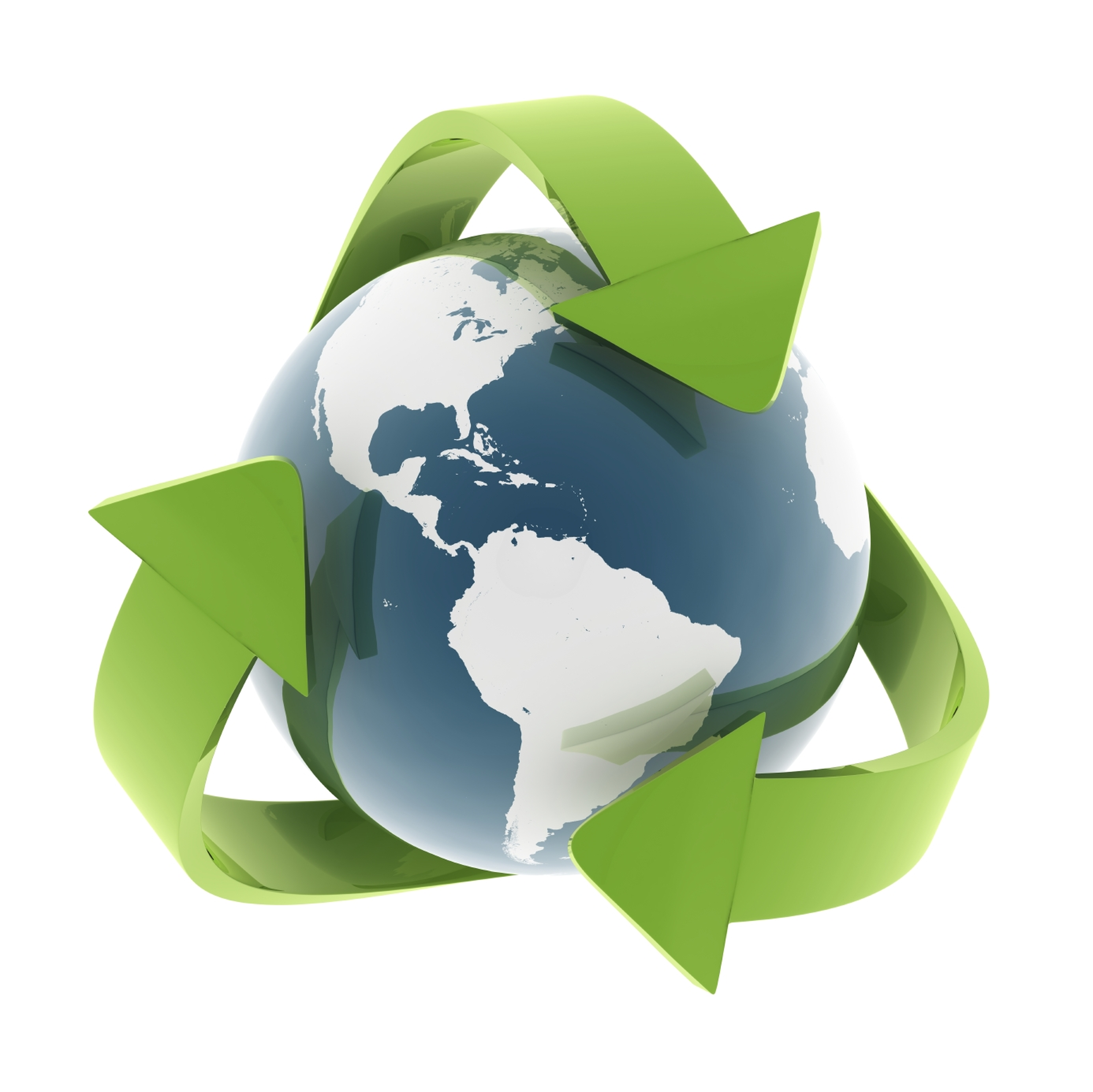 Recycling Logo with Earth