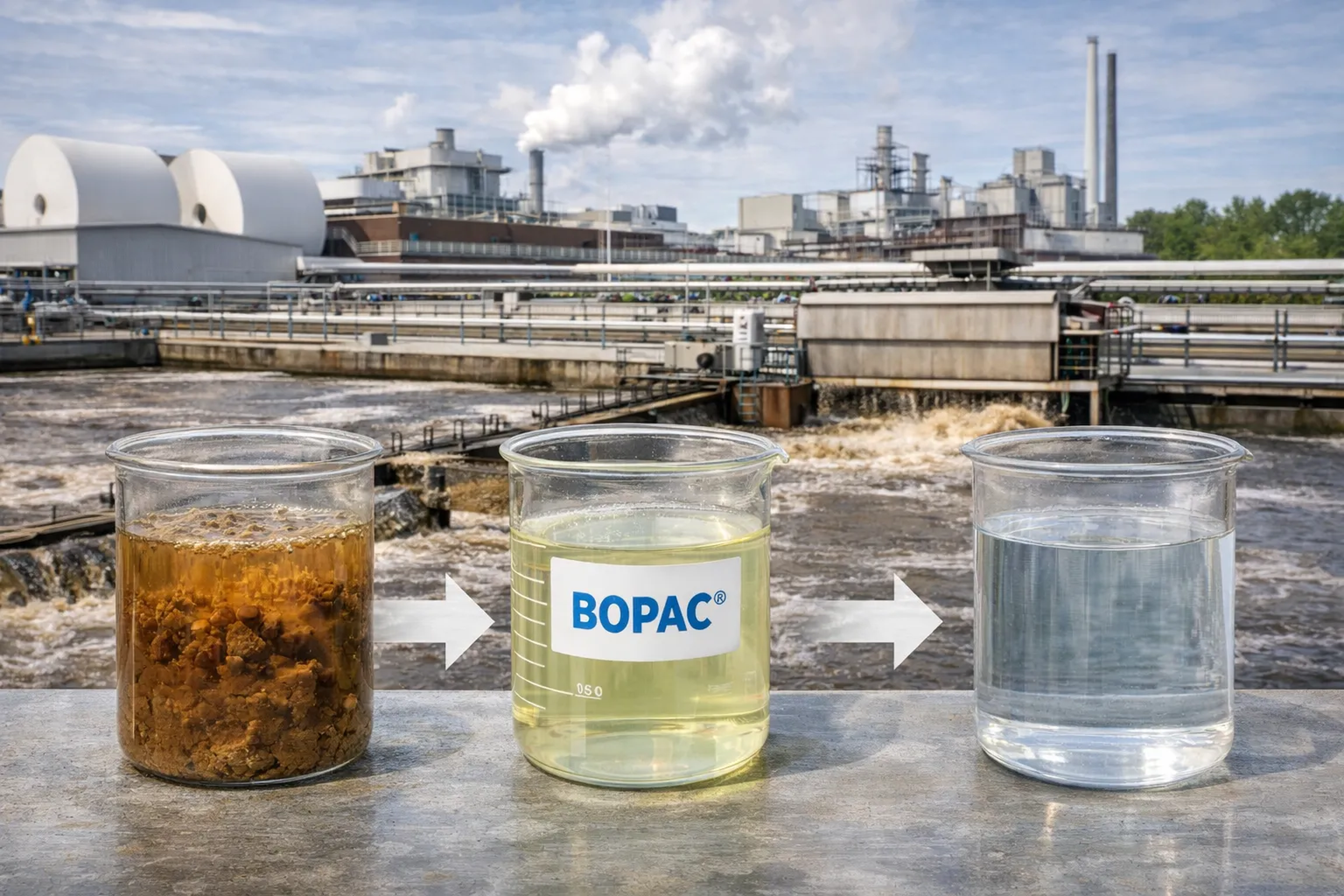 Postup čistenia papierenskej vody - Donauchem Slovakia