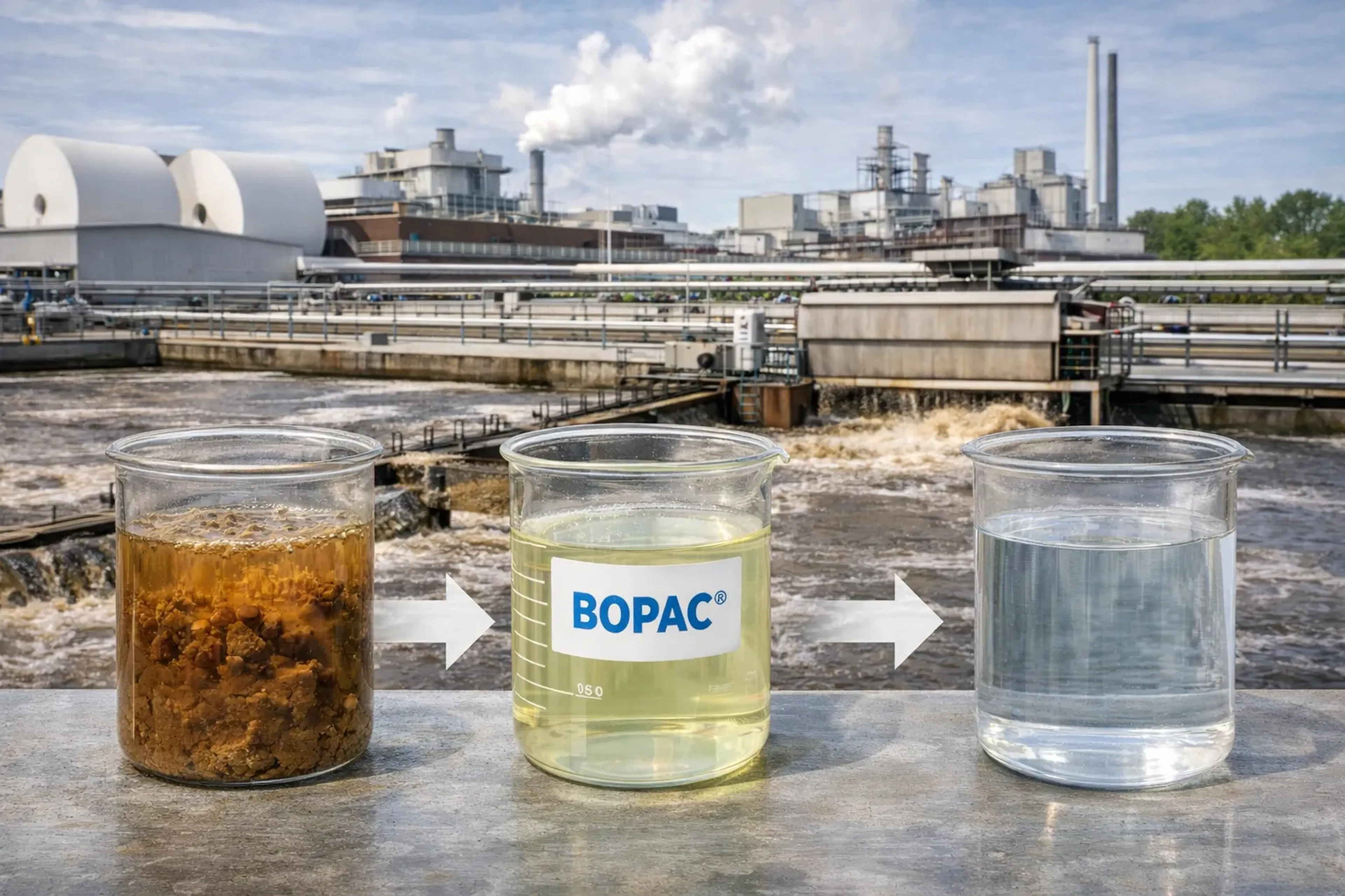 Postup čistenia papierenskej vody - Donauchem Slovakia
