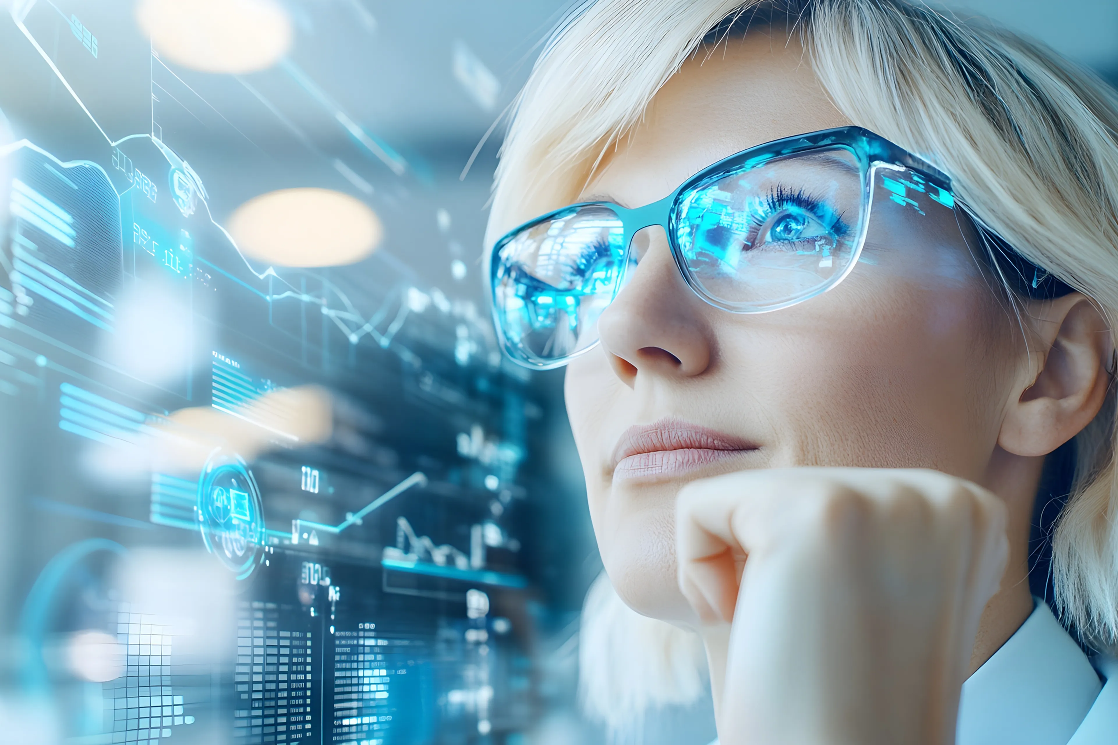 woman-analyzing-data-with-futuristic-tech-glasses