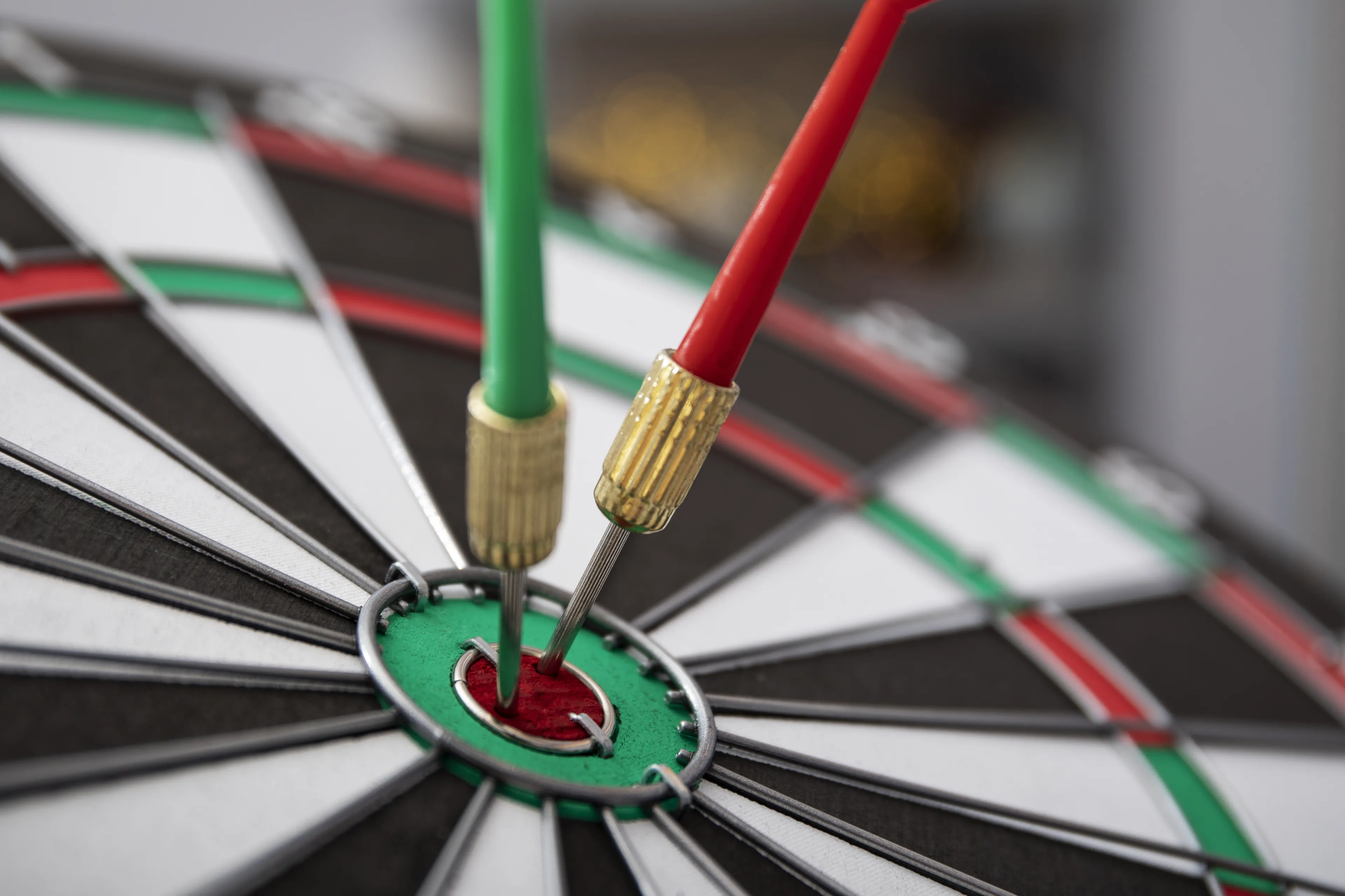 Dartborad with arrows