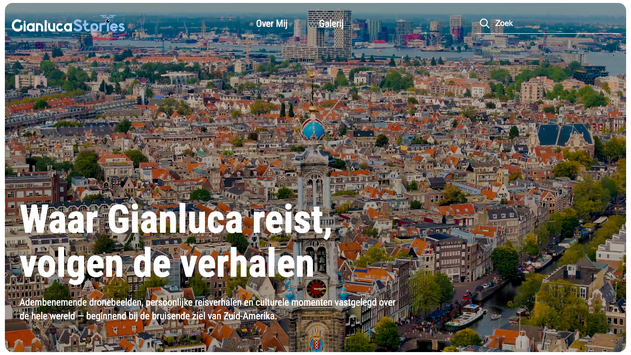 Landing pagina Gianlucastories