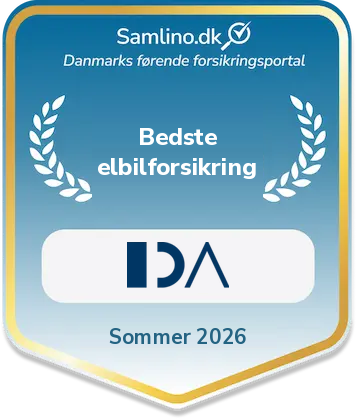 Samlino.dk Award Sommer 2026 - Bedste elbilforsikring - IDA Forsikring