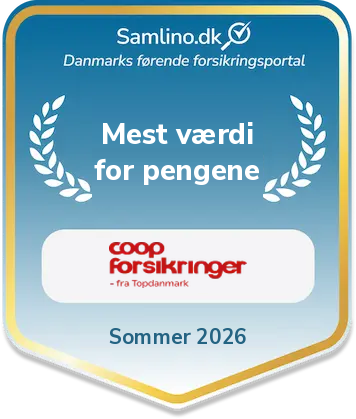 Samlino.dk Award Sommer 2026 - Mest værdi for pengene - COOP Forsikring