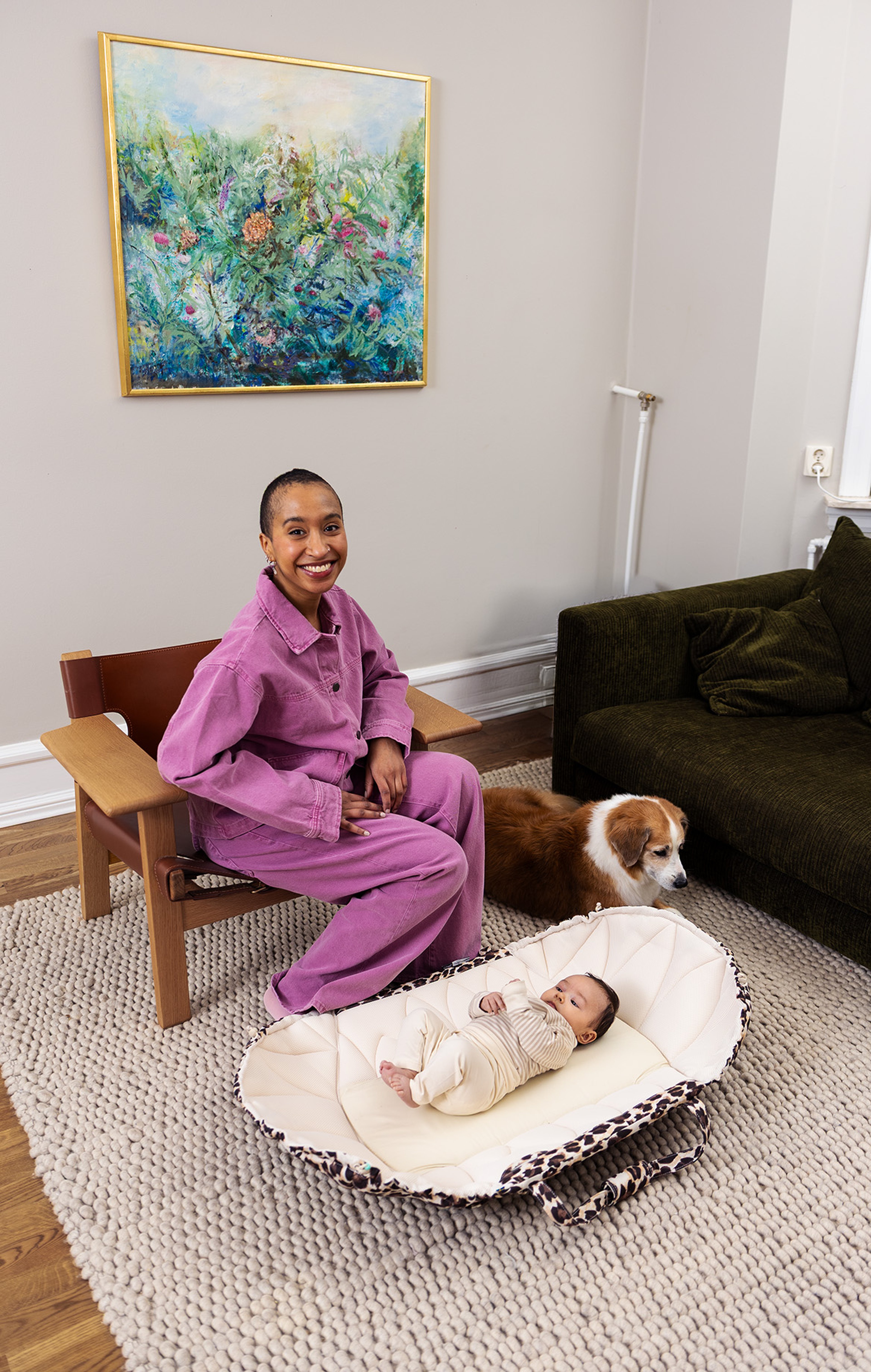 Najell SleepCarrier folded as a playmat on the floor