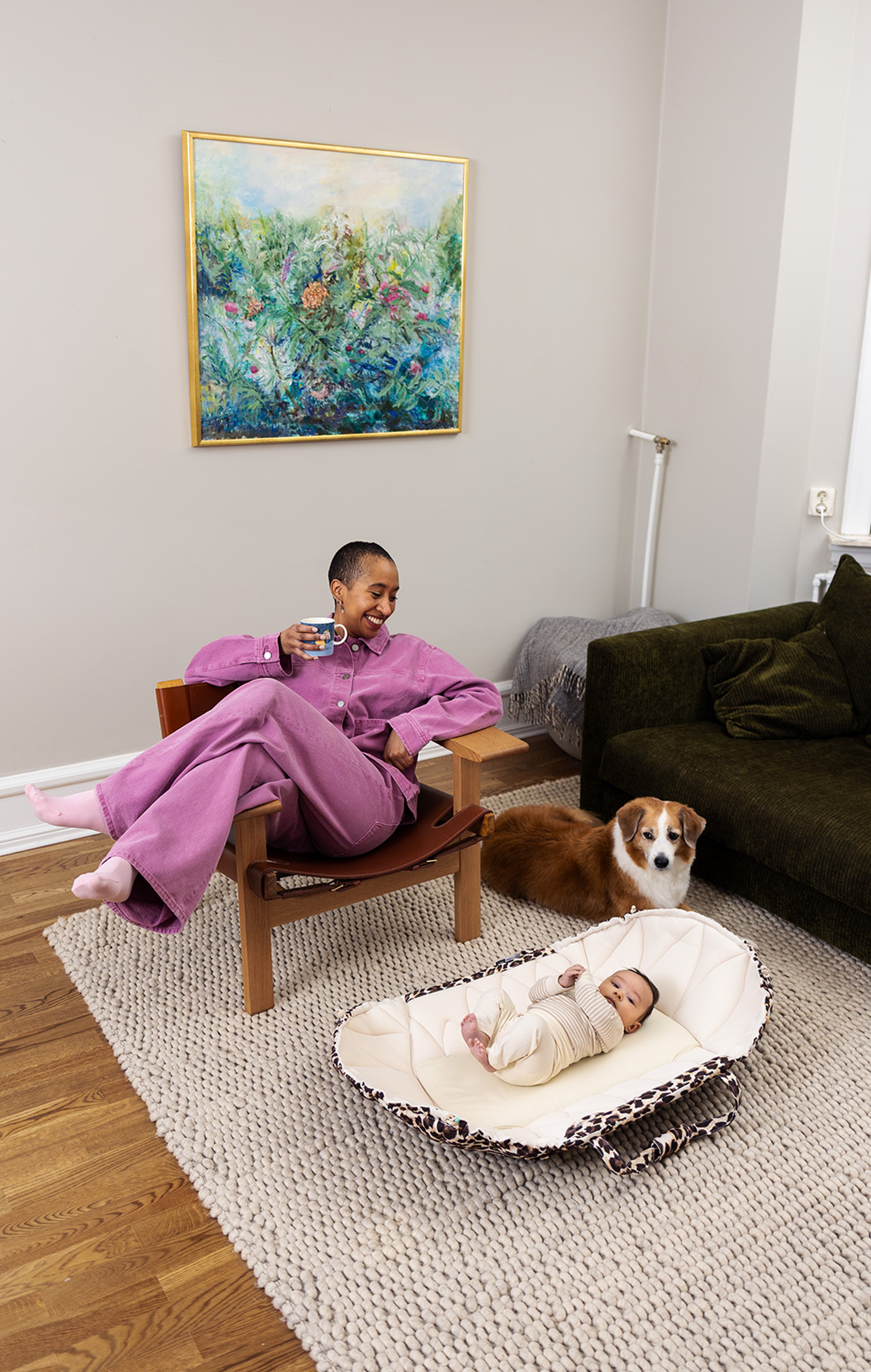 Najell SleepCarrier folded as a playmat on the floor