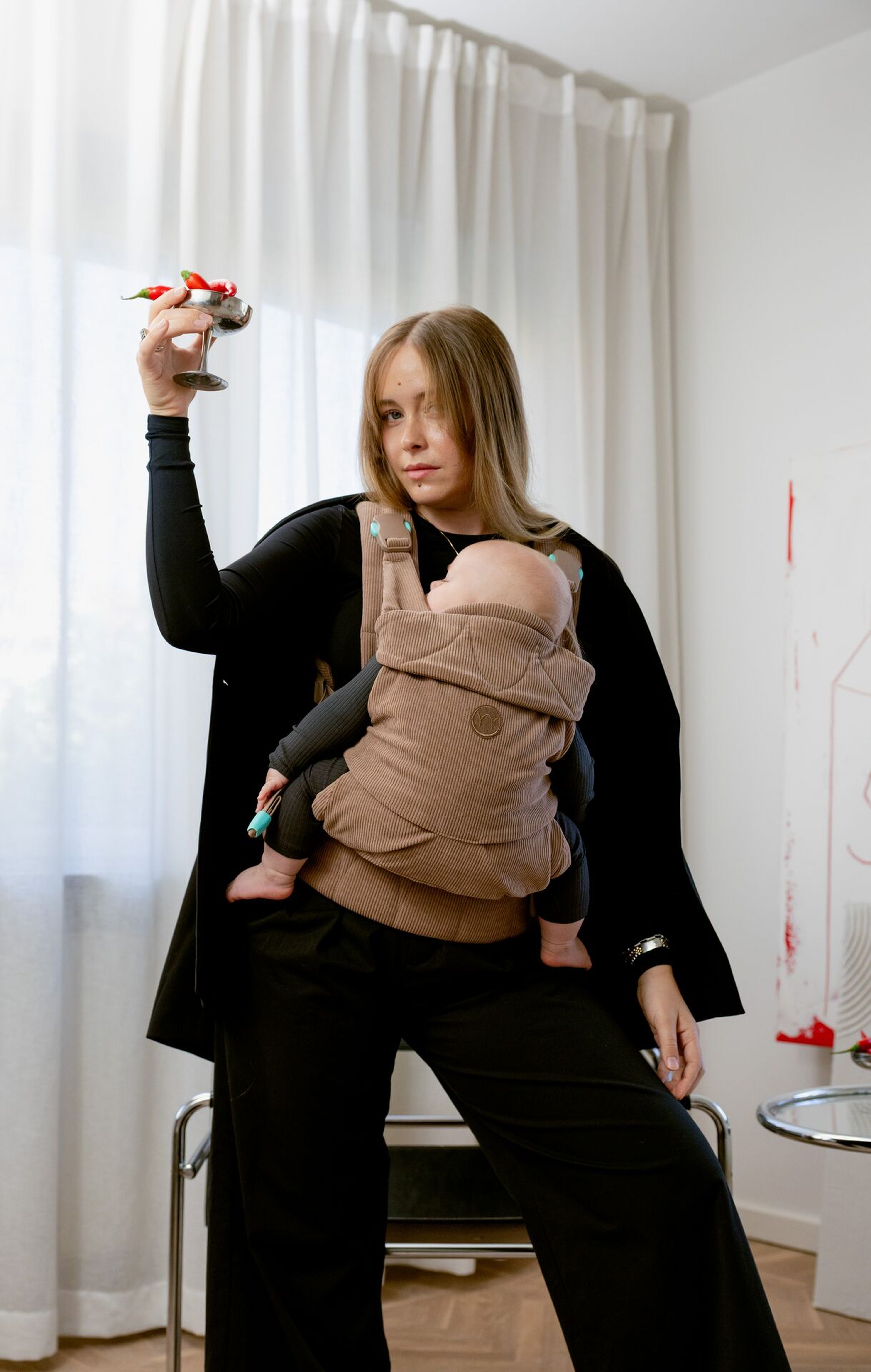 Najell Easy vol. 2 baby carrier in Mocha Brown