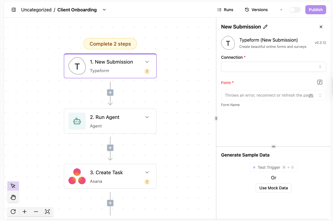Activepieces Client Onboarding Workflow