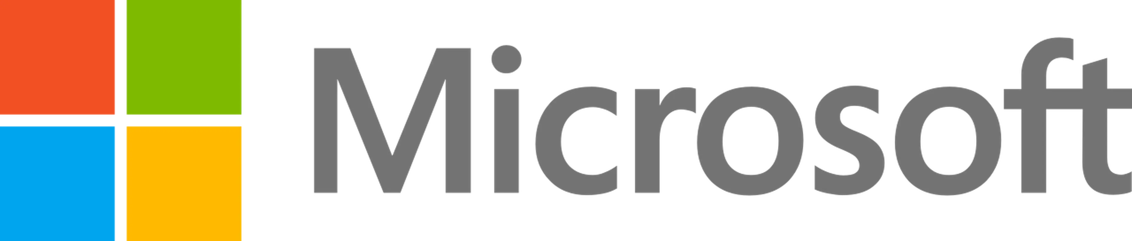 Microsoft logo with four colored square icon