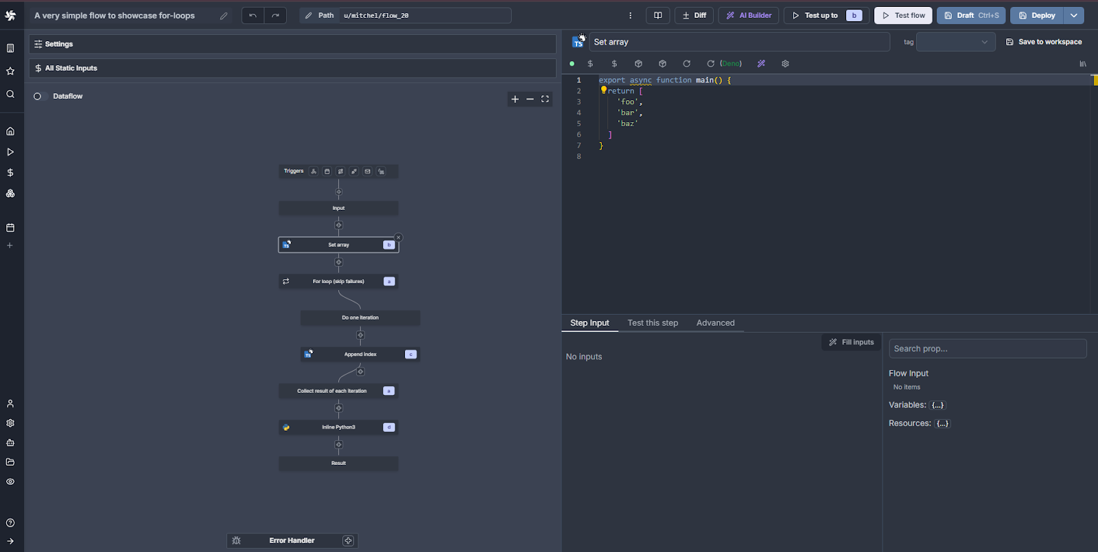 Windmill coding workflow