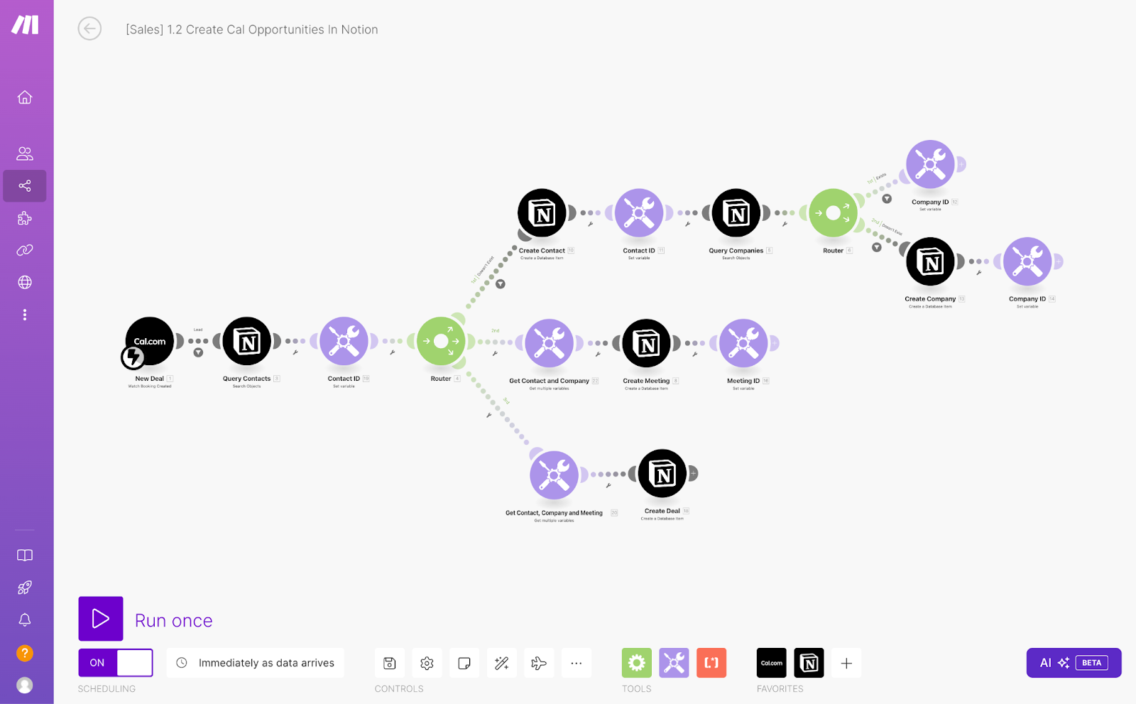 Make sales workflow automation