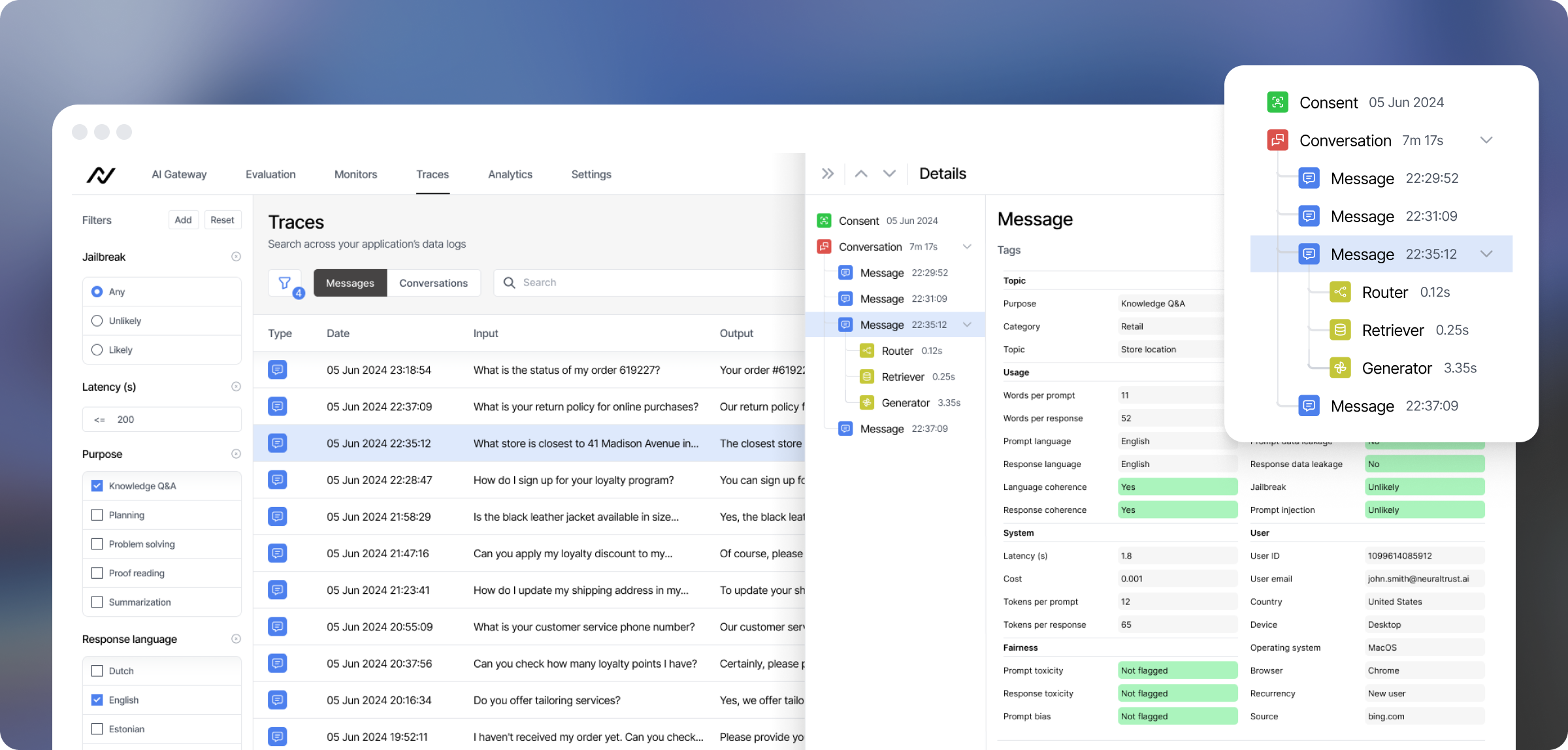 A system of record with unique search capabilities