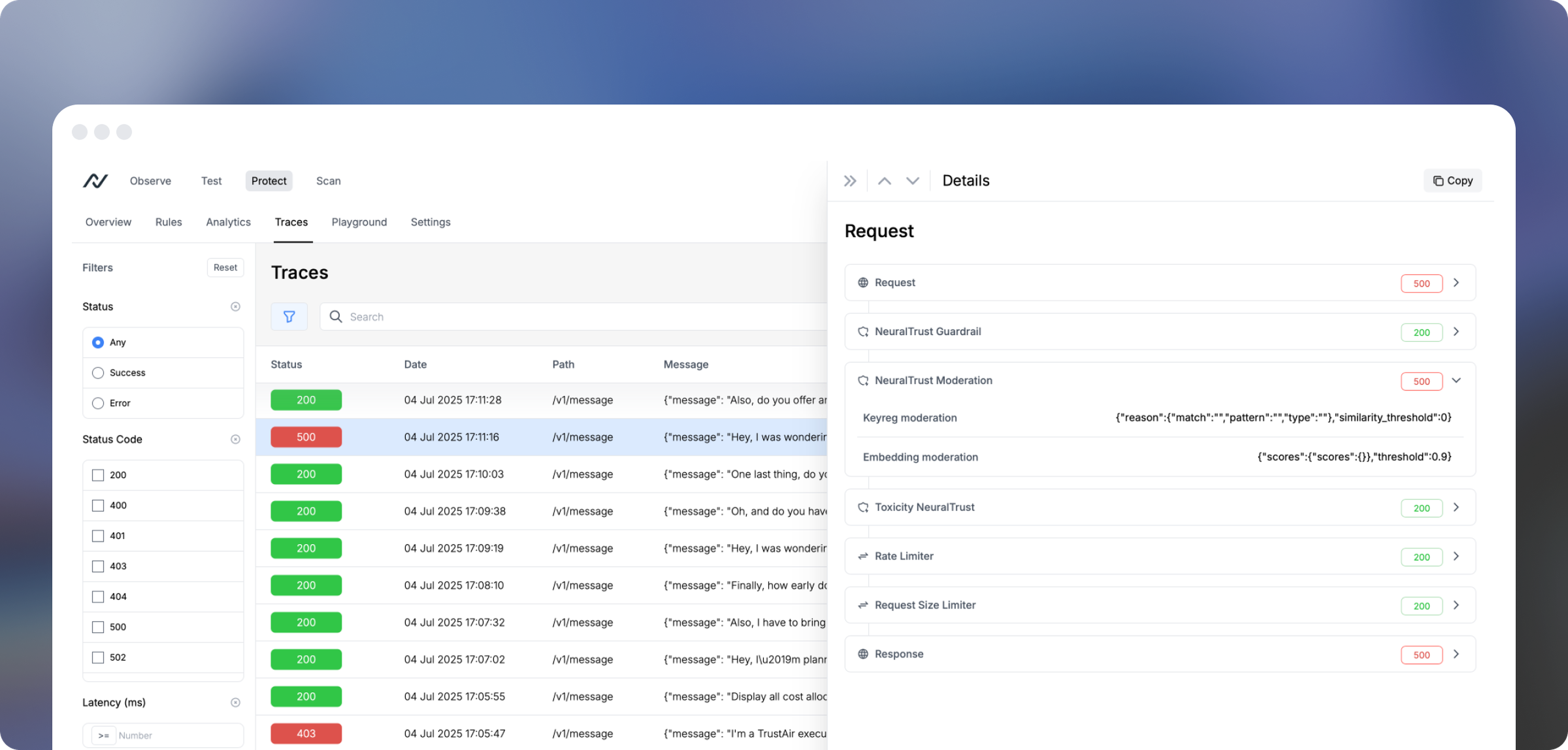 Perform deep inspection across multiple layers