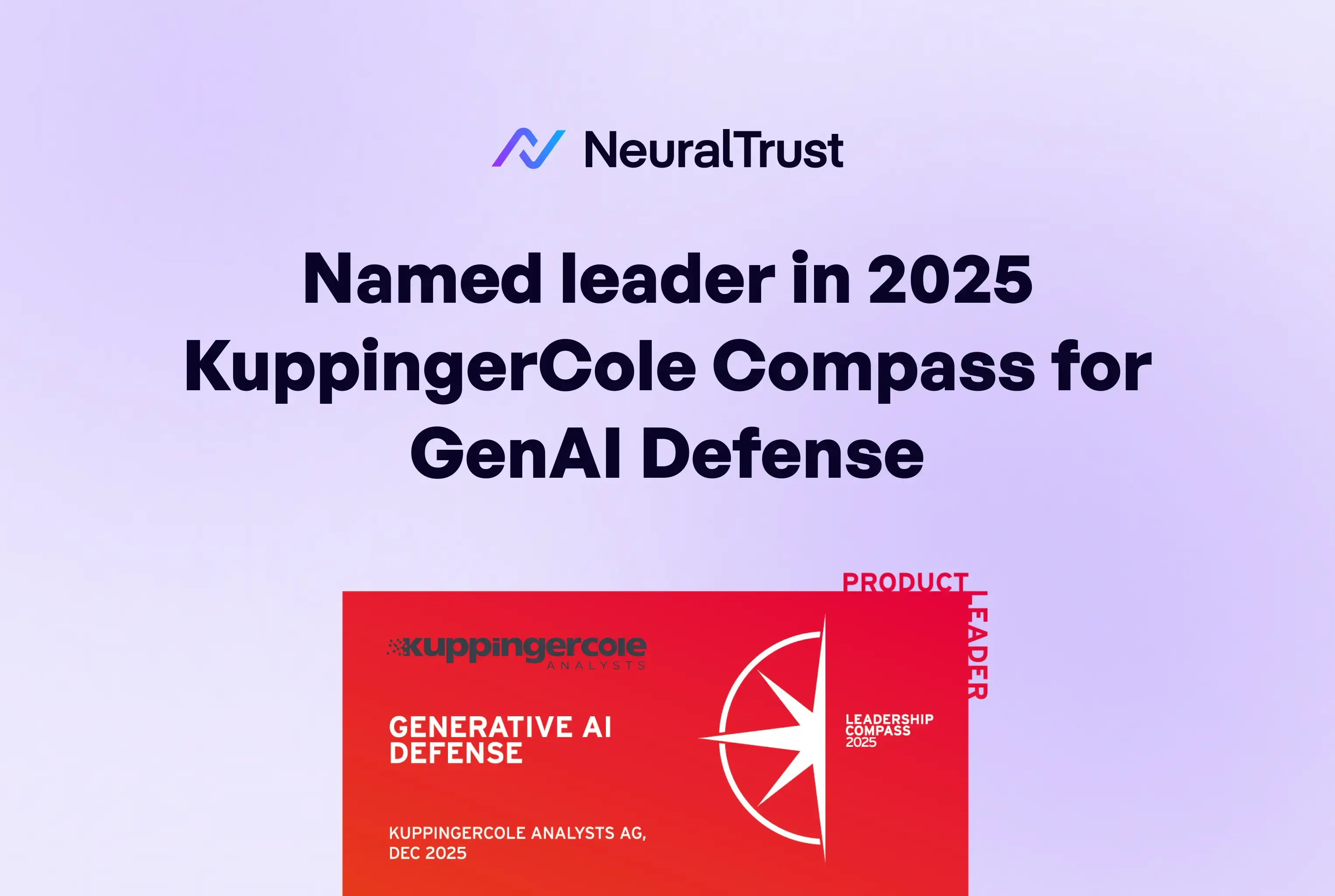NeuralTrust Leader in 2025 KuppingerCole Compass for Gen AI Defense