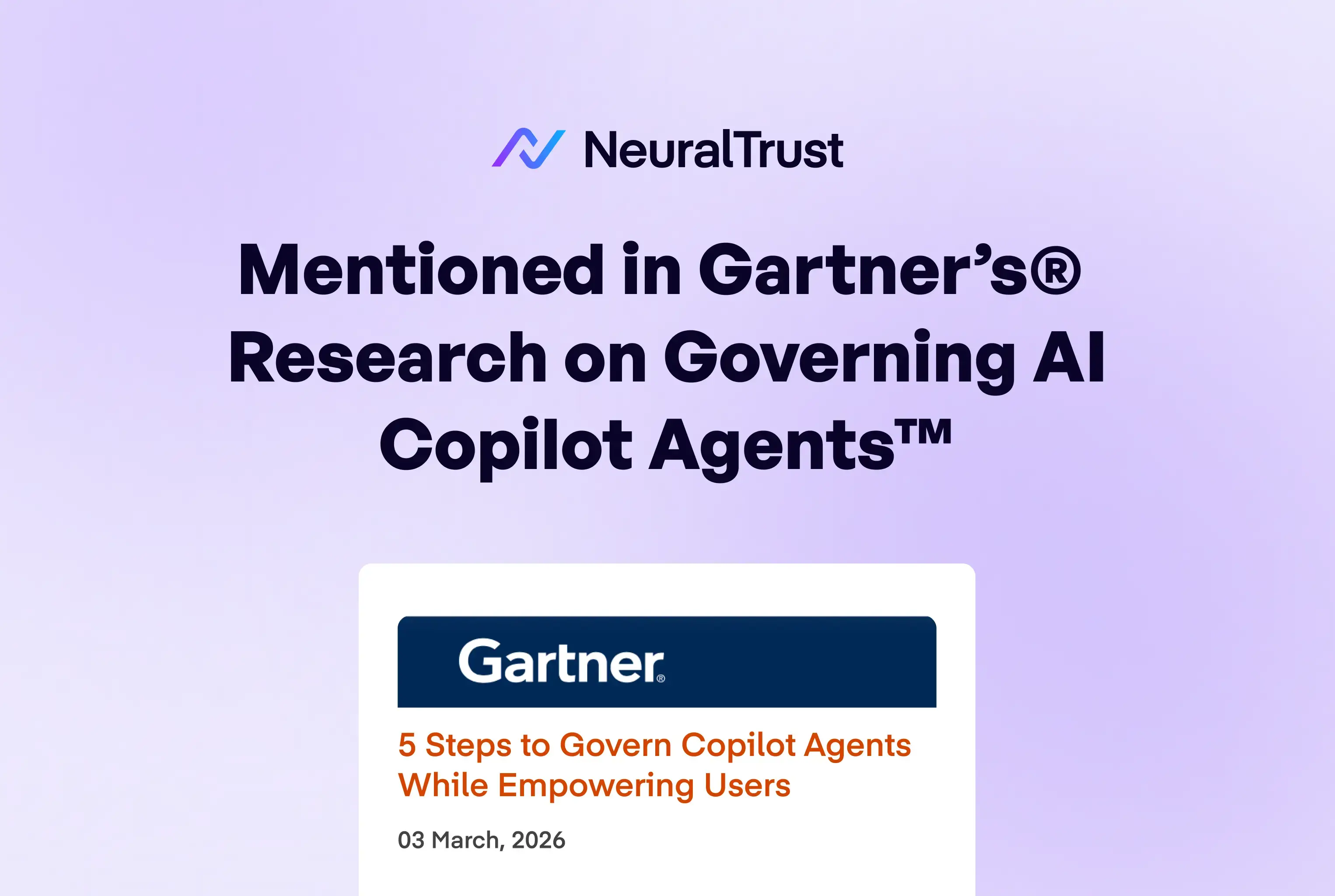 NeuralTrust Mentioned in Gartner Research on Governing AI Copilot Agents
