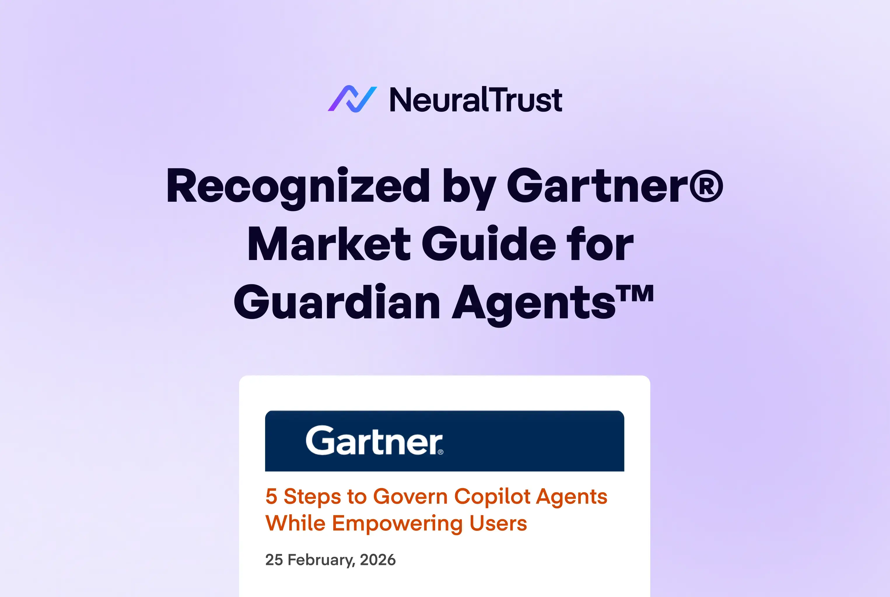 NeuralTrust recognized by Gartner Market Guide for Guardian Agents
