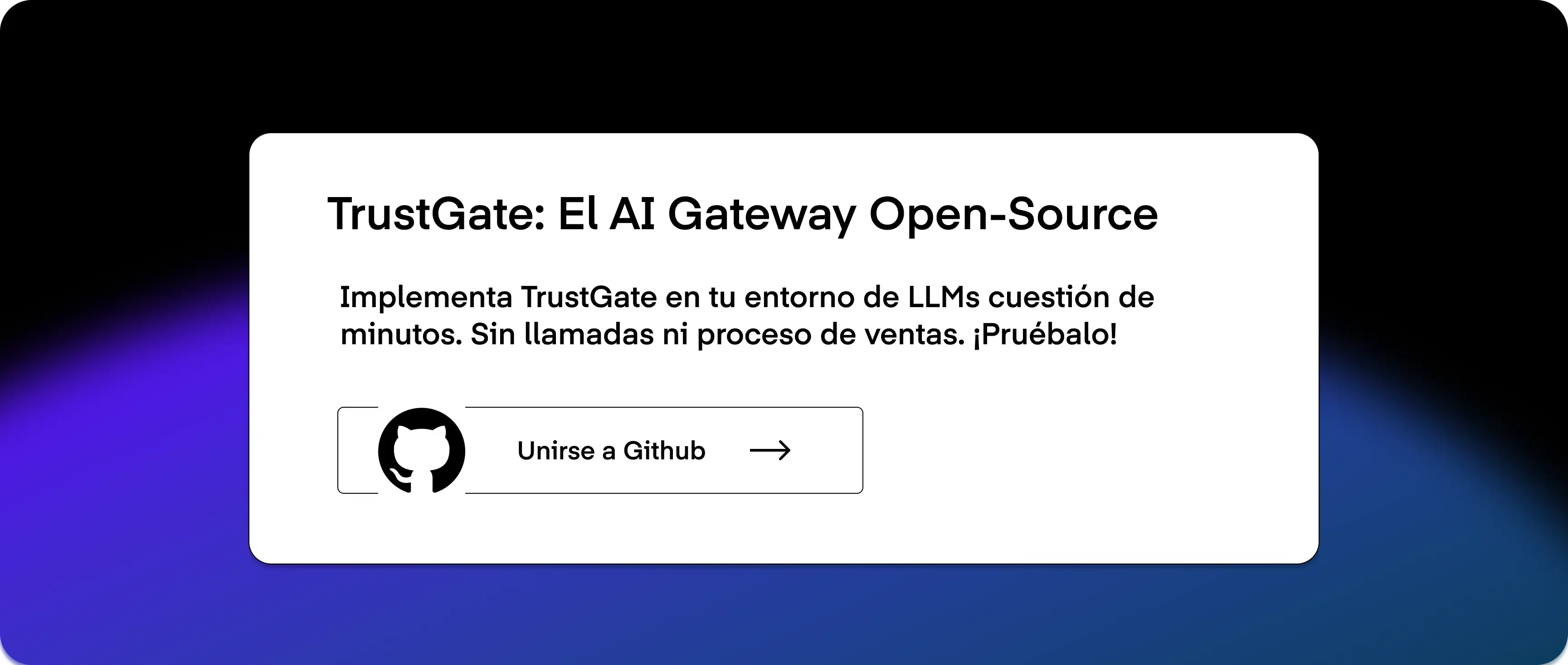 TrustGate AI Gateway Open Source Banner (Español)