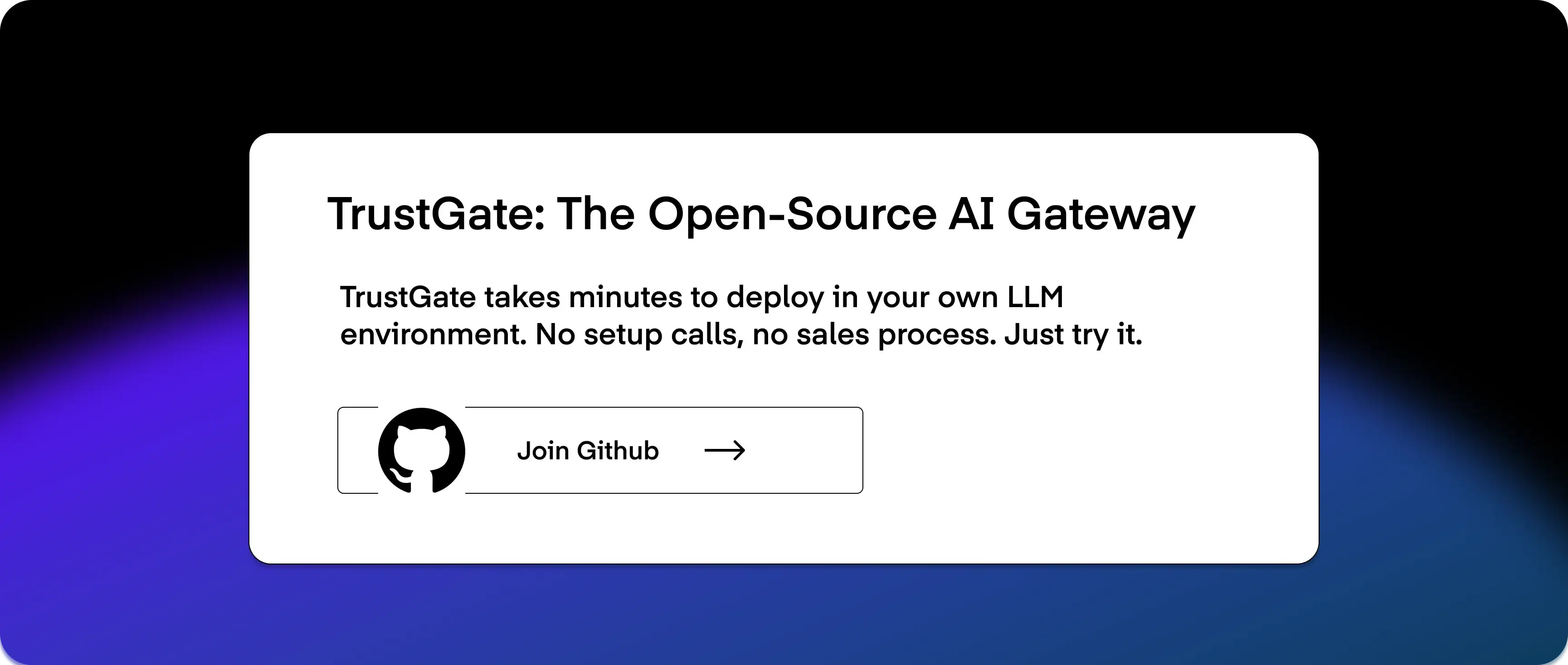 TrustGate AI Gateway Open Source Github Banner