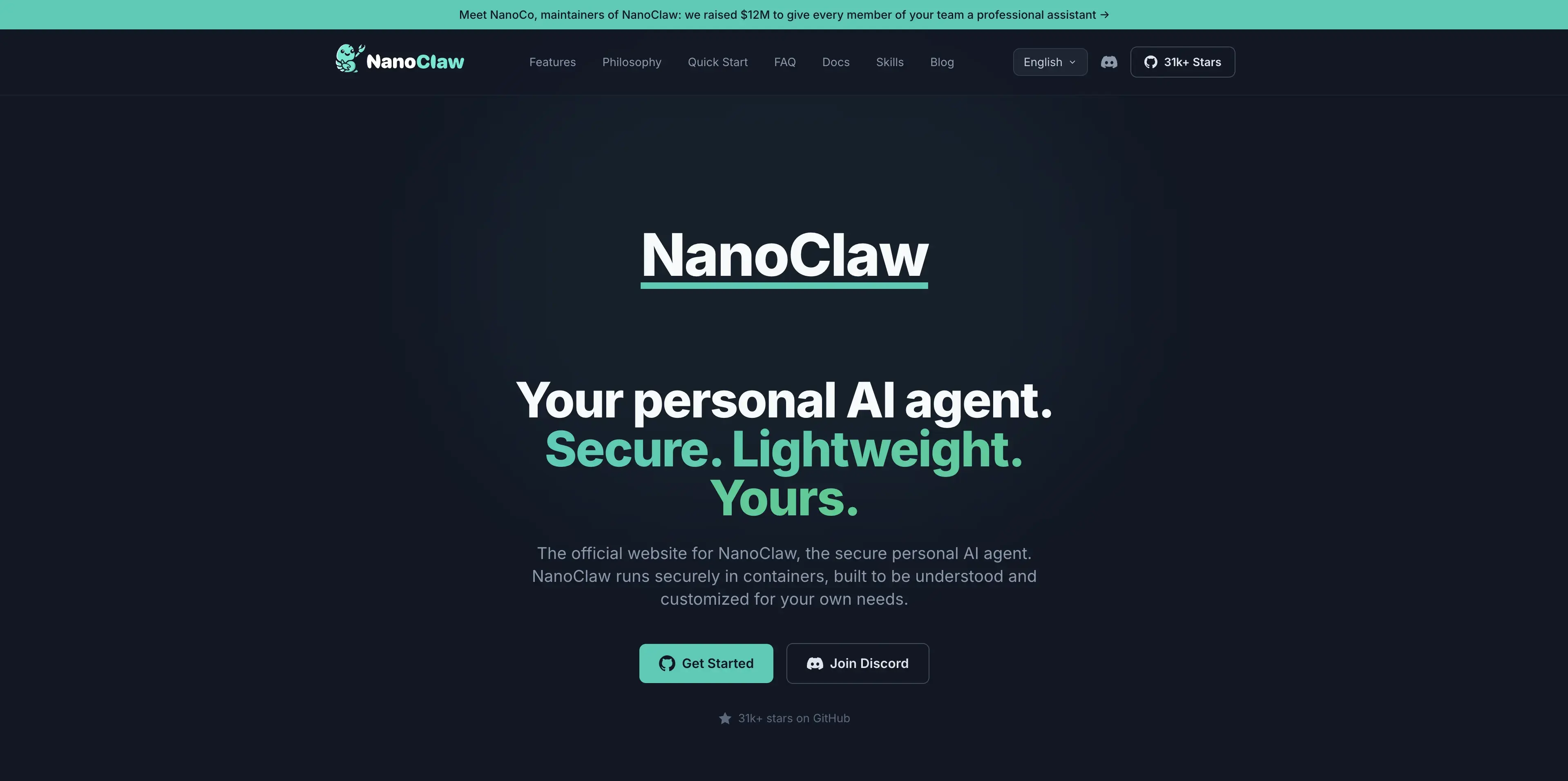 NanoClaw Homepage