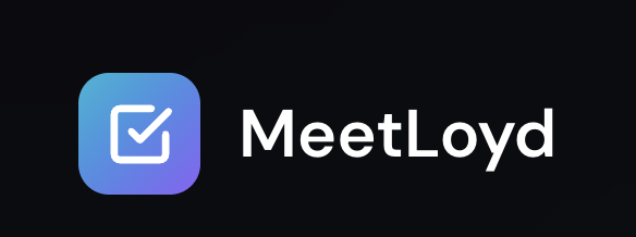 MeetLoyd logo with blue gradient square icon