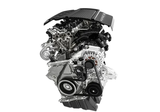 Esquema técnico del motor turbo R4 de 2.0 litros del Porsche Macan T.