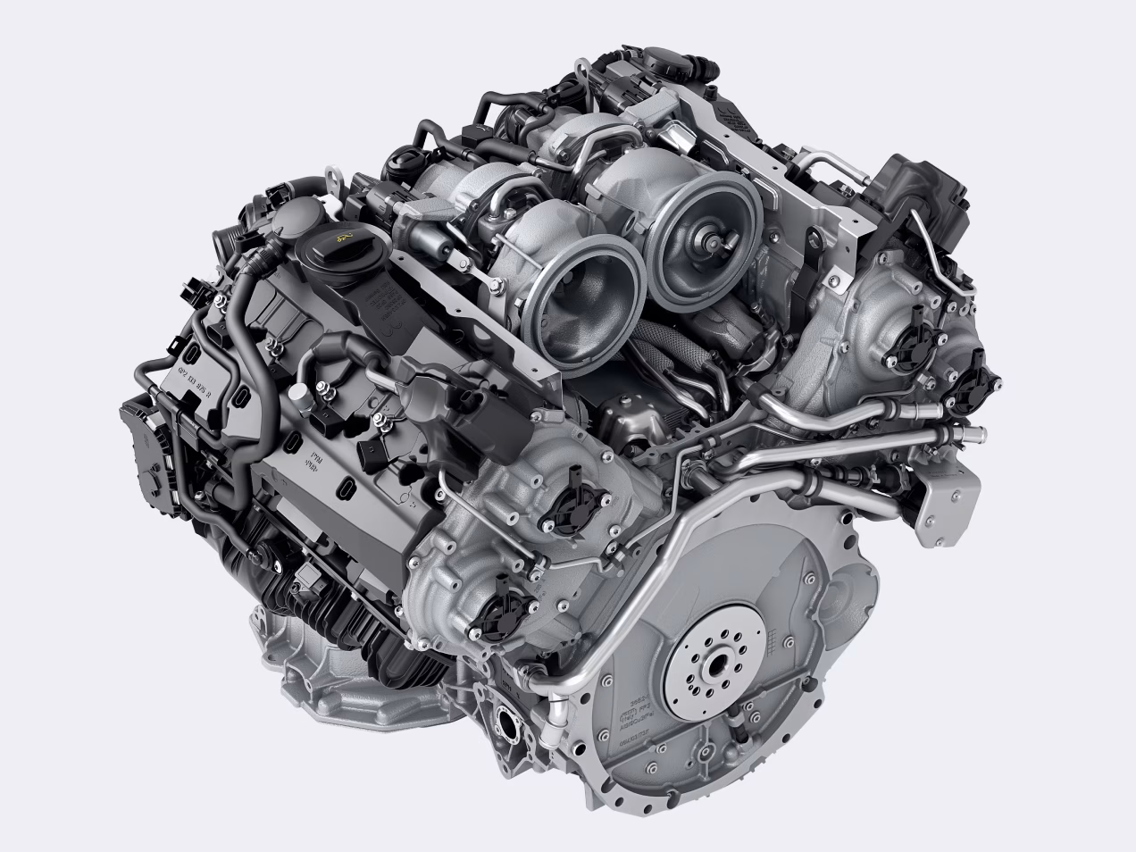 Graphic of the 4.0-litre V8 bi-turbo engine in the Panamera Turbo E-Hybrid.