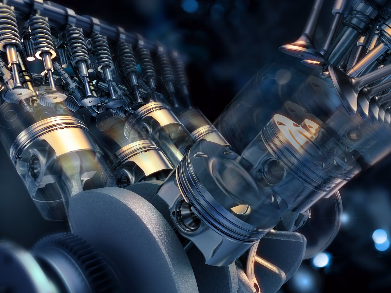 Gráfico del motor V8 Biturbo de 4.0 litros en el Porsche Cayenne S Coupé.